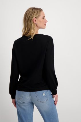 Monari Round Neck T-Shirt Black