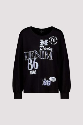 Monari Round Neck T-Shirt Black