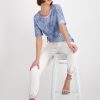 Monari Round Neck T-Shirt Indigo Ptn