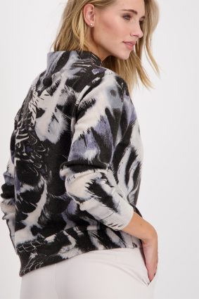 Monari Spring Print Sweater Stone