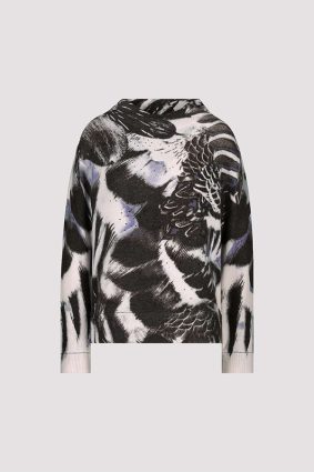 Monari Spring Print Sweater Stone