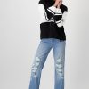 Monari Stand-Up Collar Top Black