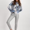 Monari Sweater Floral Jacquard Cld Mlg Ptn