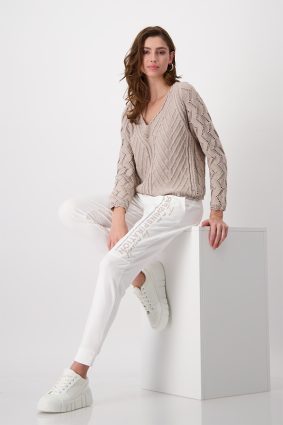 Monari V Neck Pullover Hazel