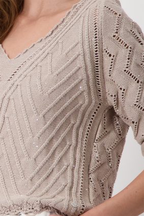 Monari V Neck Pullover Hazel