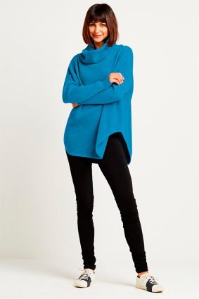 Planet Waffle Cowl Sweater Lake