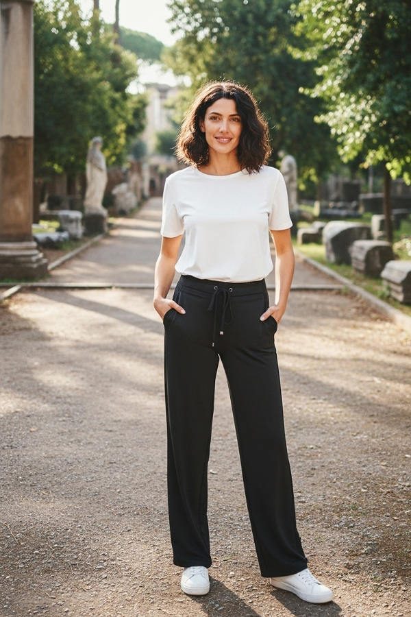 Raffaello Rossi Candice Straight Pant Black