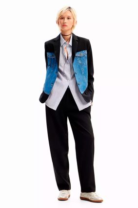 Desigual Coat Denim Black Wash