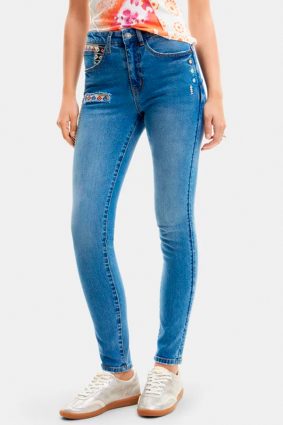 Desigual Denim Trousers Denim Medium Wash