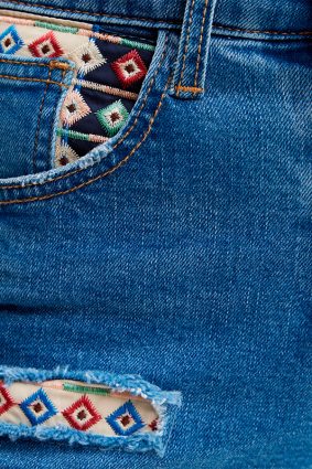 Desigual Denim Trousers Denim Medium Wash