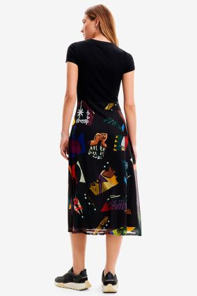 Desigual Dress Negro Print