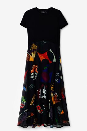 Desigual Dress Negro Print