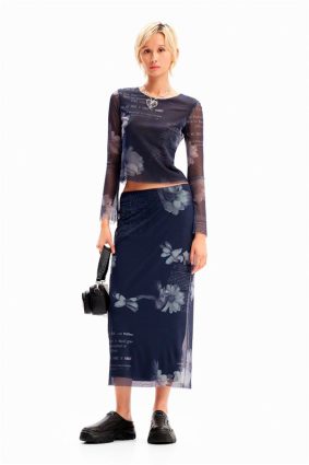 Desigual Skirt Azul Marea