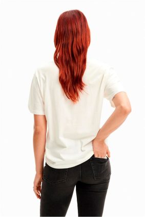 Desigual T-Shirt Blanco Logo