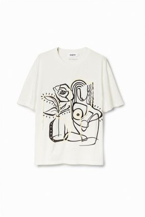 Desigual T-Shirt Blanco Logo