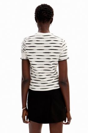 Desigual T-Shirt Blanco Print