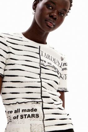 Desigual T-Shirt Blanco Print