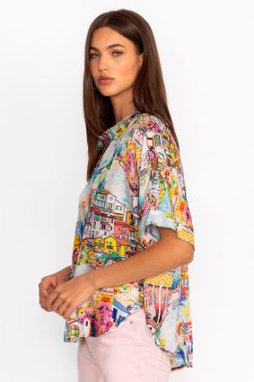 Johnny Was Lynn Button Up - Cannes Print