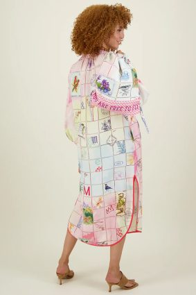 Me369 Julianna Linen Placket Dress Hertiage