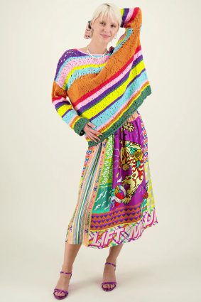 Me369 Kristina Crochet Top Stripe