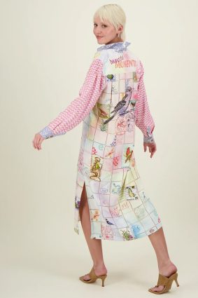 Me369 Maggie Linen Utility Shirt Dress Hertiage