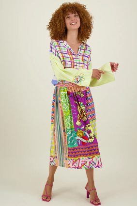 Me369 Vanessa Printed Midi Skirt Artisian