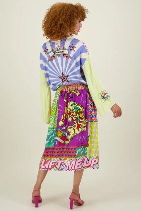 Me369 Vanessa Printed Midi Skirt Artisian