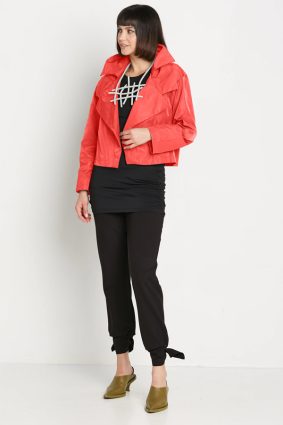 Planet Tripe Collar Jacket Cherry