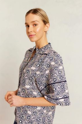 Alessandra Lia Shirt Raya Navy