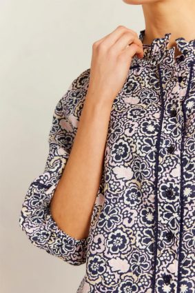 Alessandra Lia Shirt Raya Navy