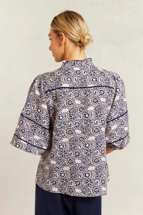 Alessandra Lia Shirt Raya Navy