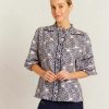 Alessandra Lia Shirt Raya Navy
