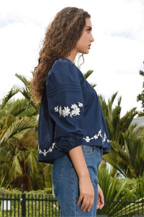 Coop Meadow Dreams Blouse Navy