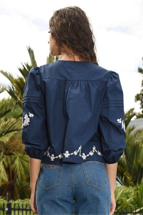 Coop Meadow Dreams Blouse Navy