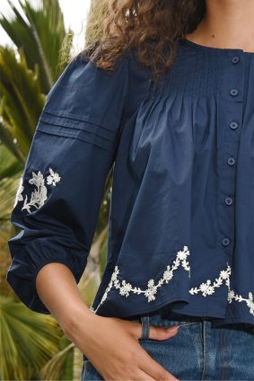 Coop Meadow Dreams Blouse Navy