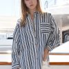 Cooper Just Casually Shirt Navy Stripe