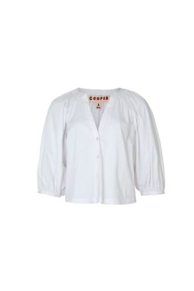 Cooper Love Gathers Top White