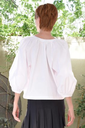 Cooper Love Gathers Top White