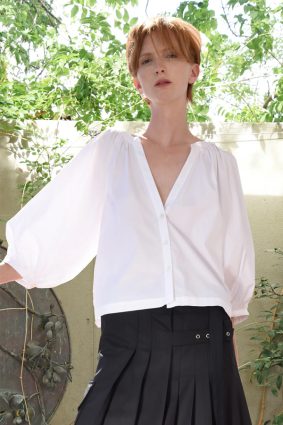 Cooper Love Gathers Top White