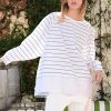 Cooper My sweater Half Top White With Stripe