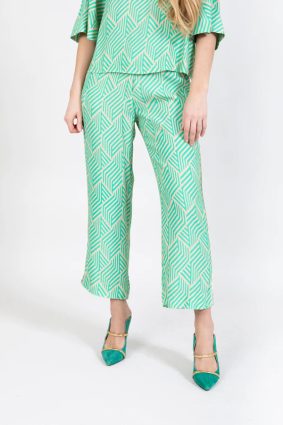Coster Cropped Pants in Graphic Print