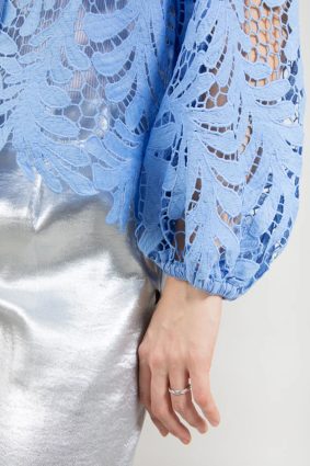 Coster Lace Shirt Bright Sky Blue