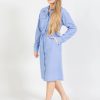 Coster Shirt Dress in Chambre Blue White Stripe