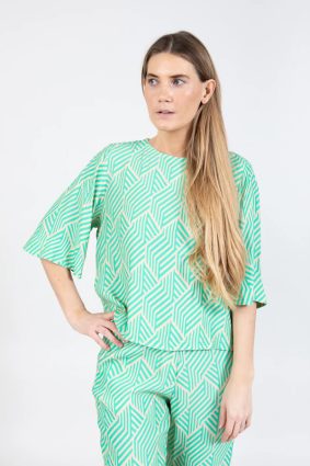 Coster Top in Graphic Print