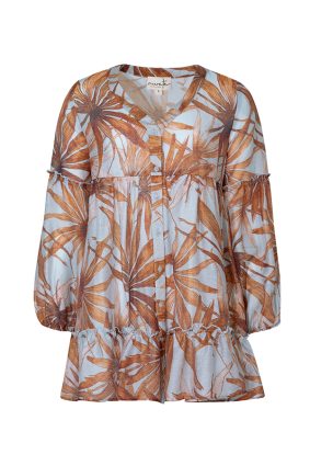 Curate Take Cover Top Sky Blue Palm