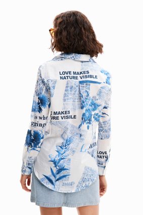 Desigual Shirt Blanco Floral