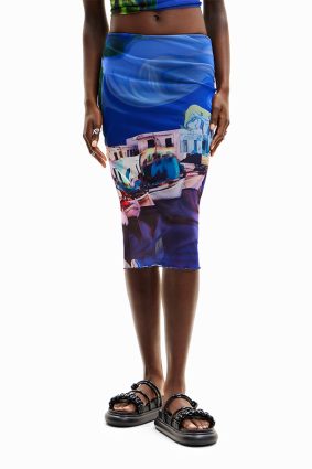 Desigual Skirt Medieval Blue