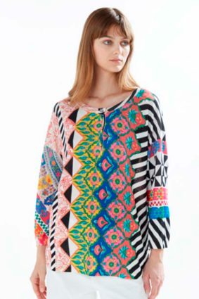JEI'S Serafino Top 34 Over St. Patchwork