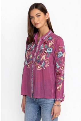 Johnny Was Tifany Blouse Violet Quartz Vqt