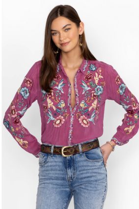 Johnny Was Tifany Blouse Violet Quartz Vqt